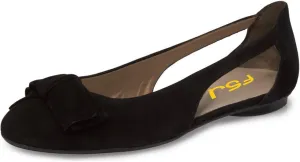 FSJ Women Cute Round Toe Ballet Flats Slip On Low Heels Pumps Bowknot Cutout Comfy Shoes Size 4-15 US