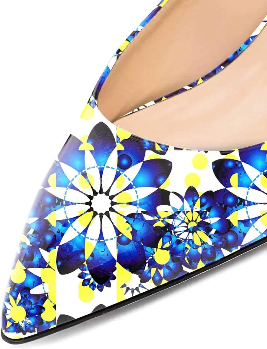 FSJ Women Sexy Leopard Prints Flats Hidden Low Heels Pumps Closed Pointy Toe Slip On Shoes Size 4-15 US