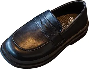 Girls Dress Shoes Chunky Loafers for Girl Platform Penny Loafers Round Toe School Uniform Slip On Oxford Shoes