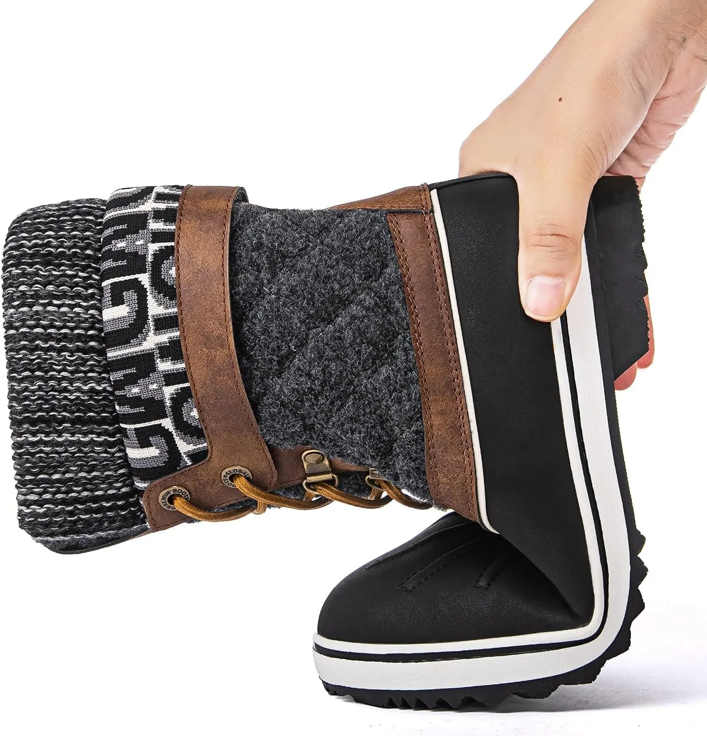 GLOBALWIN Women's Waterproof Winter Boots Snow Boots For Women