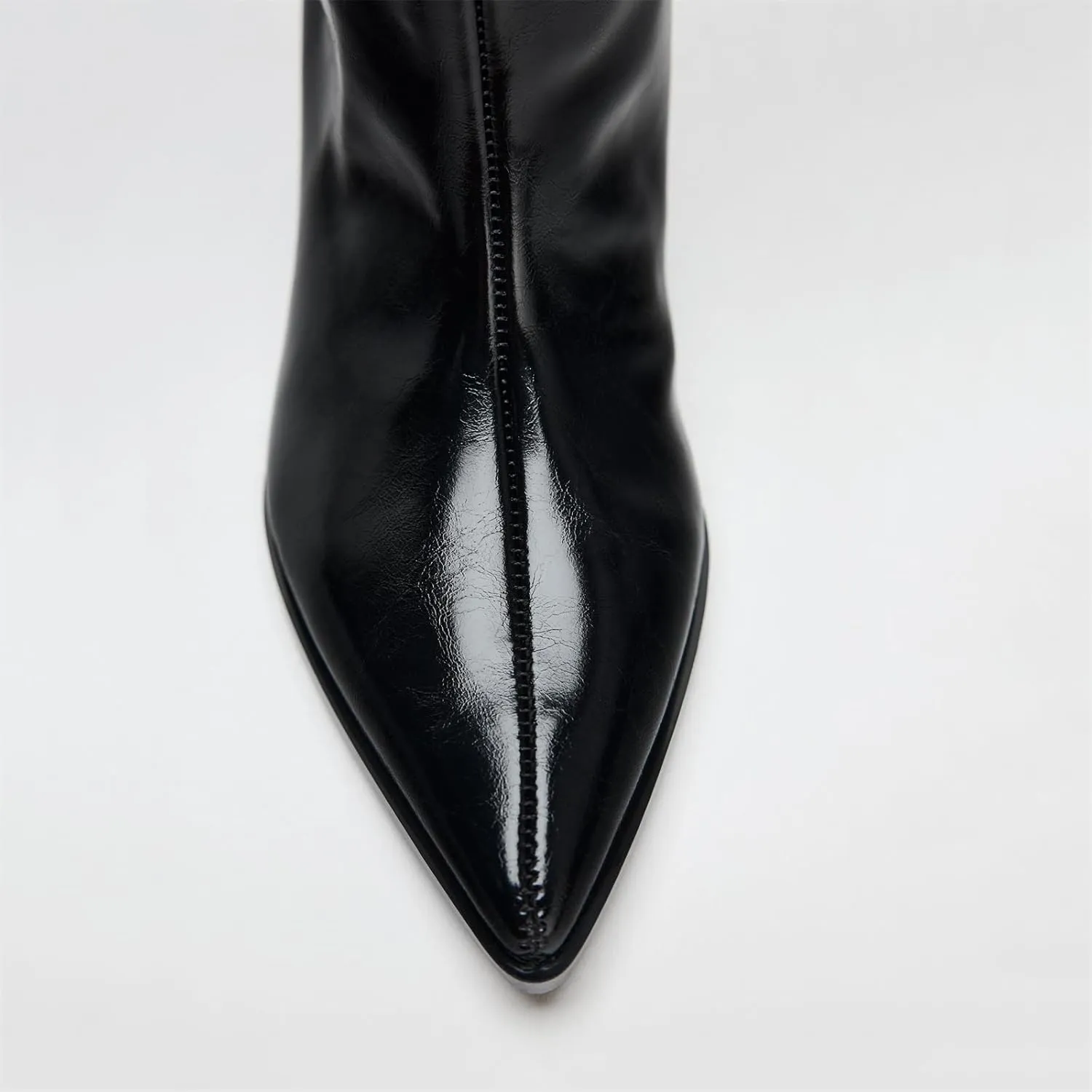 Goolita Burgundy Knee High Boots For Women, Pointed Toe Kitten Heel Wide Calf Boots Cherry Red Slip On Dress Tall Boots