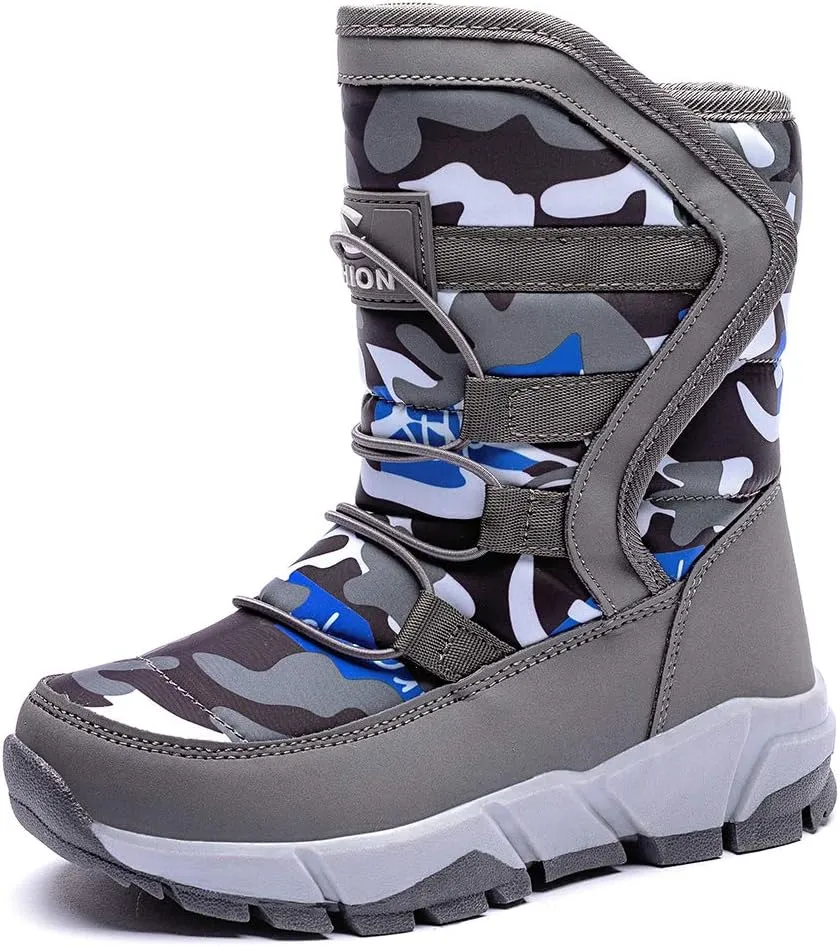 GUBARUN Boys Snow Boots Winter Waterproof Slip Resistant Cold Weather Shoes (Toddler/Little Kid/Big Kid)