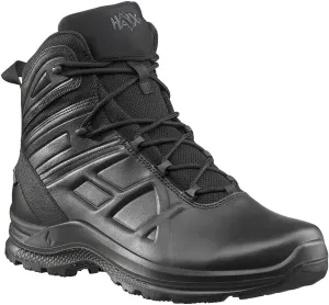 HAIX Black Eagle Tactical 2.0 GTX Mid Side Zip - Waterproof Work Boots with Anti-Slip Sole, Shock Absorbing Technology & Lightweight Design, Great Boots For Police Men
