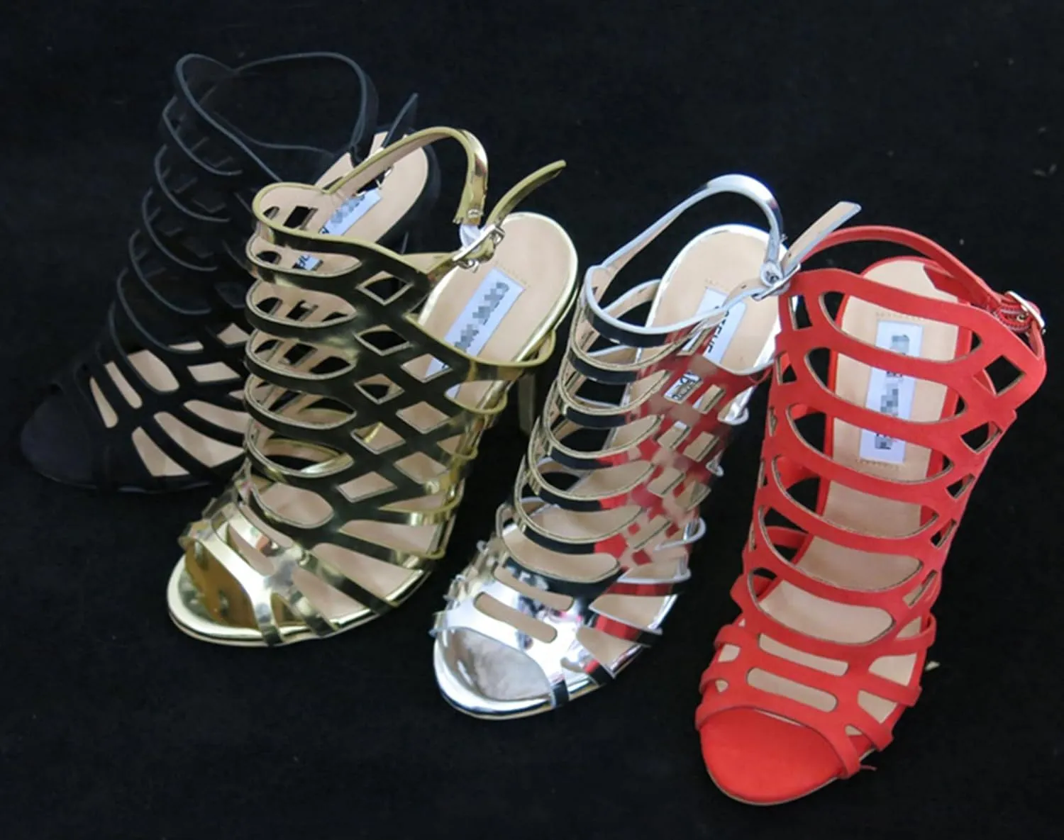 Hanfike Sexy Slingback High Heels Open Toe Evening Prom Formal Party Dressy Sandals