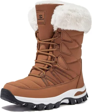 HOBIBEAR Women's Waterproof Winter Snow Boots Lightweight Anti-Slip Warm Outdoor Mid-Calf Booties