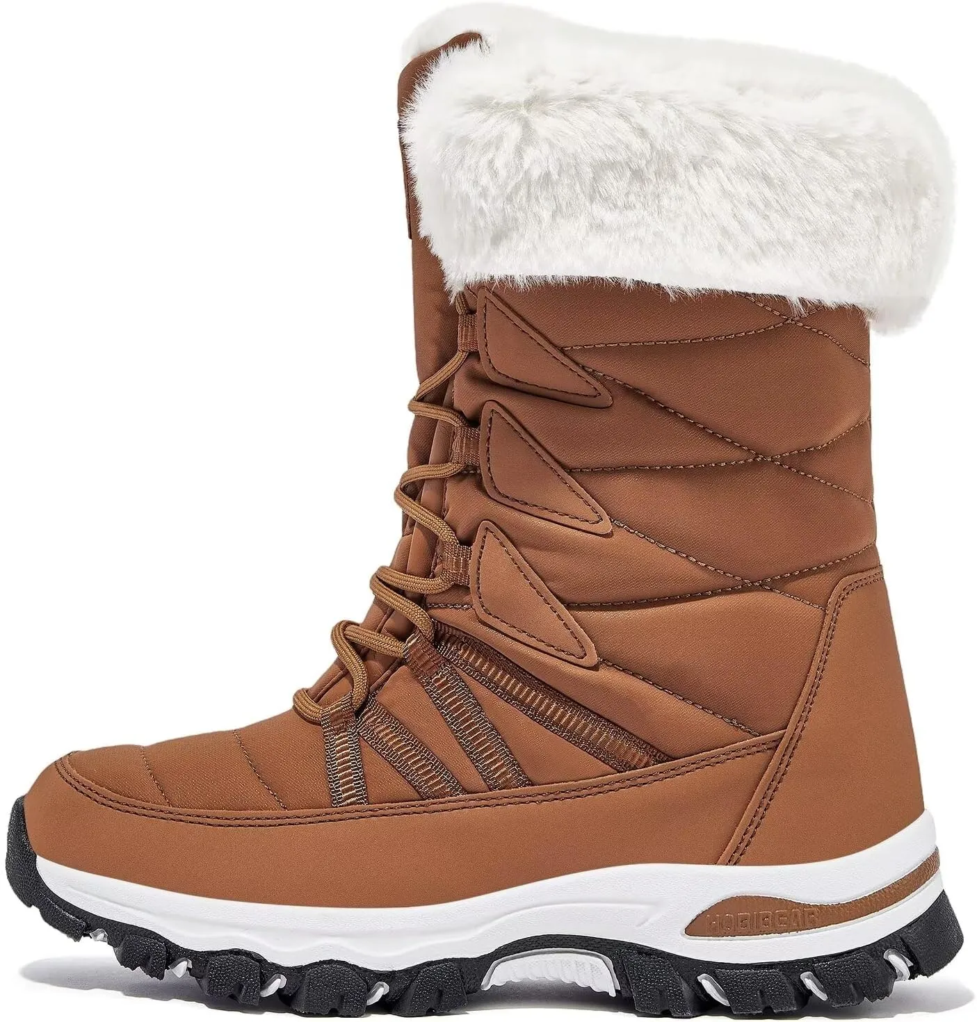 HOBIBEAR Women's Waterproof Winter Snow Boots Lightweight Anti-Slip Warm Outdoor Mid-Calf Booties