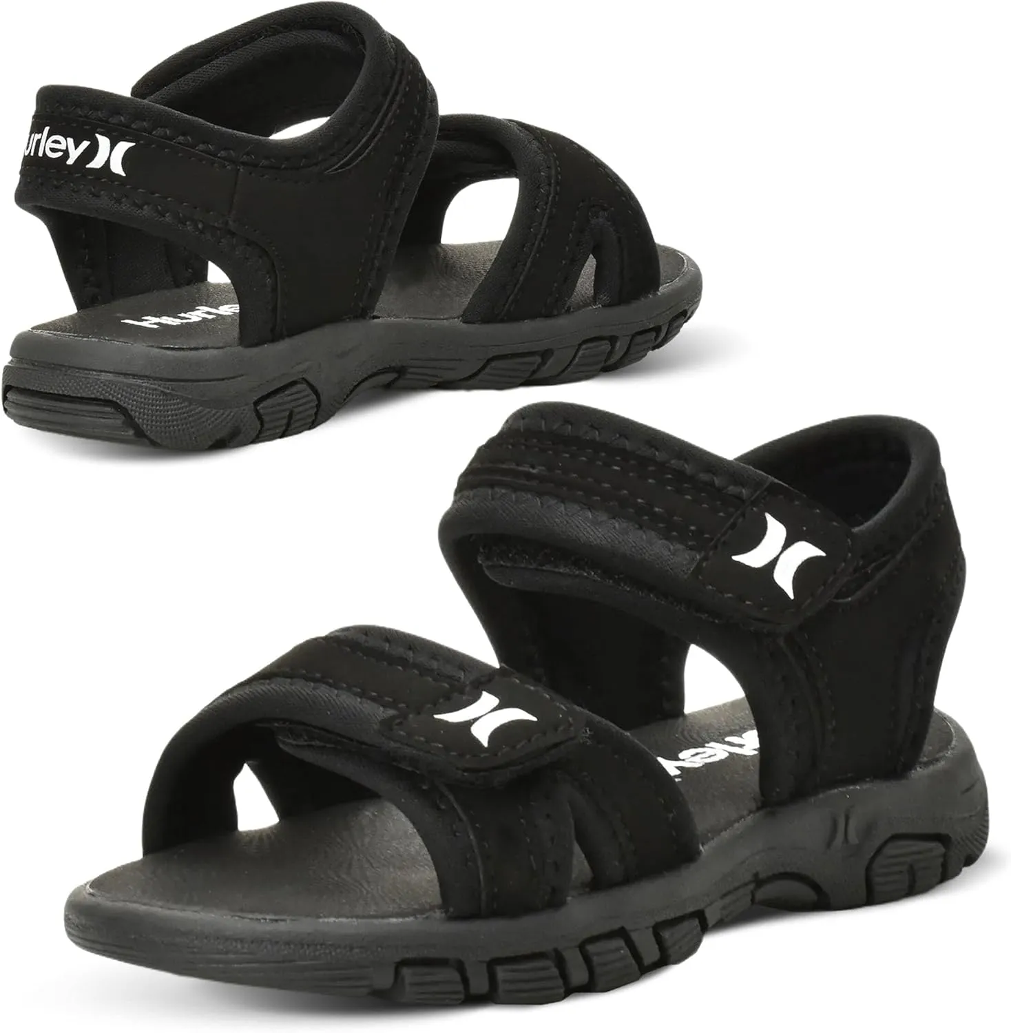 Hurley Loni Toddler Water Shoes, Beach Essentials, Girls and Boys Open Toe Sandals, Lightweight, Breathable and Two Adjustable Straps