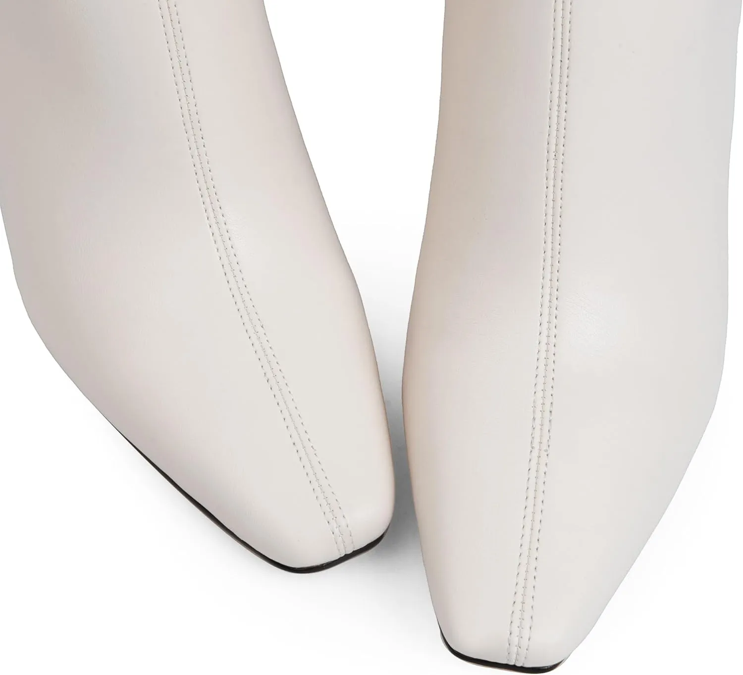 iiimmu Knee High Boots for Women 3.5 IN Block Heel Comfortable Tall Boots Square Toe Faux Leather Fall Boots