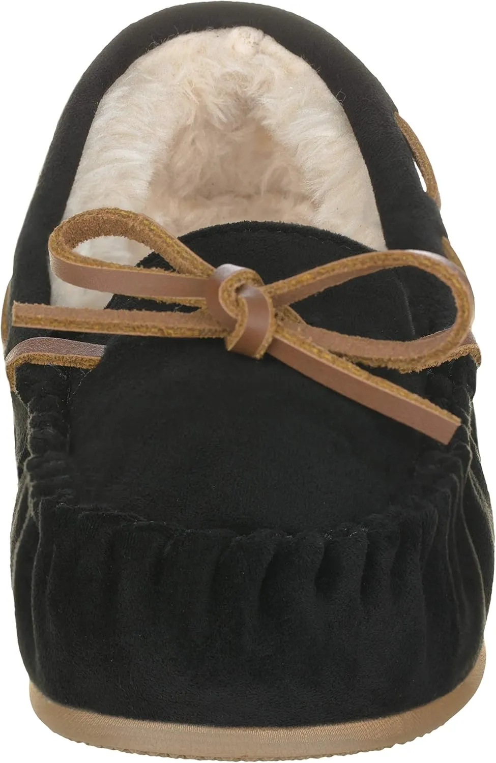 ILLUDE Women’s Moccasin Slipper Vegan Suede Faux Fur Lined Indoor Outdoor Moccasins Slip On Loafers Moccasins Shoes