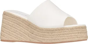 ILLUDE Women's Wedge Sandal Espadrille Platform Slip On Open Toe Wedge Heel Sandals