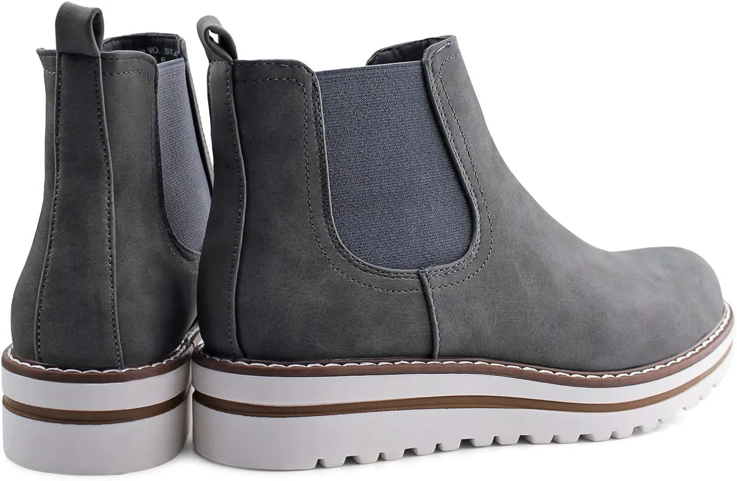 JABASIC Womens Chelsea Elastic Ankle Boots Waterproof Flat Boots
