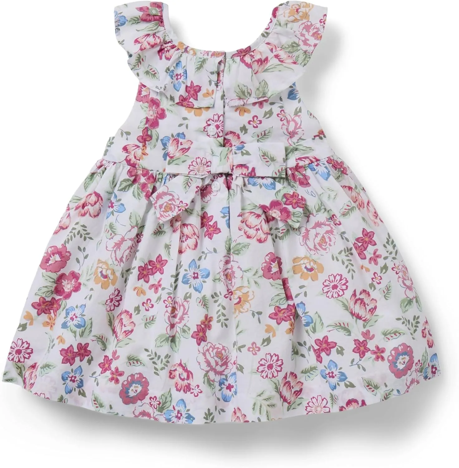 Janie and Jack Baby Girls' Floral Ruffle Collar Dress (Infant)