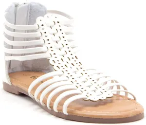 Jazamé Toddler Girls' Gladiator Sandals with Back Zipper Open Toe Shoes