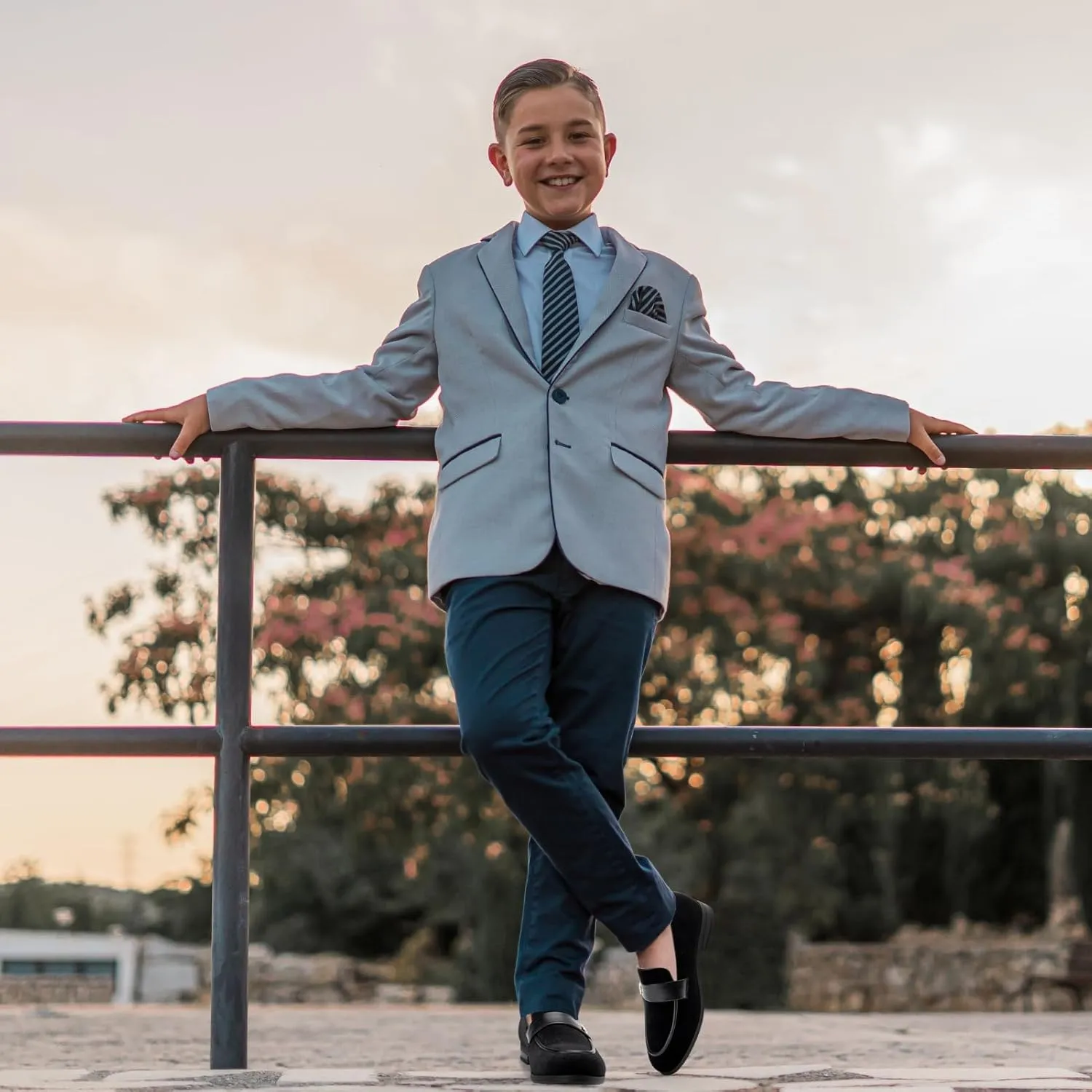 JITAI Boys Dress Loafers for Weddings & School, Breathable Slip-On Leather Tuxedo Shoes, Toddler to Preteen