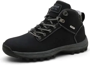 JITUUE Waterproof Snow Boots for Men Hiking Non Slip Work Shoes Outdoor Mid Lace Up Ankle Booties …