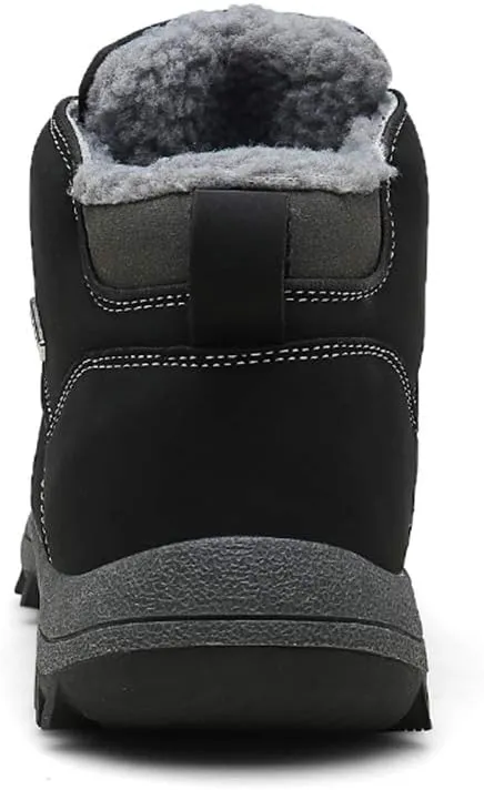 JITUUE Waterproof Snow Boots for Men Hiking Non Slip Work Shoes Outdoor Mid Lace Up Ankle Booties …