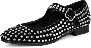 JORISTIMO Women's Elegant Strappy Ballet Flats Elaborate 2024 New Single Shoes Square Toe Minimalist Ankle Strap Basical Classical Escarpin