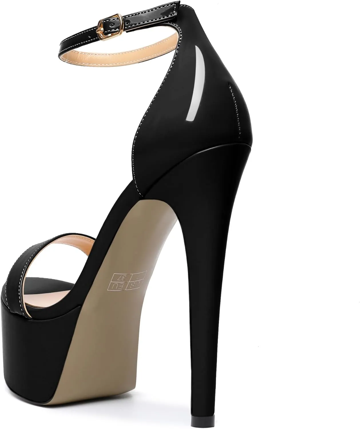 Joseywade Women's Platform Stiletto High Heel Sandals Open Toe Heels Sky High Heels 6 Inch One Strap Pump Shoes