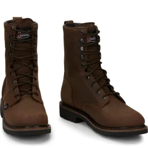 Justin Men's Drywall 8" Waterproof Work Boot, Aged Brown - 10 D