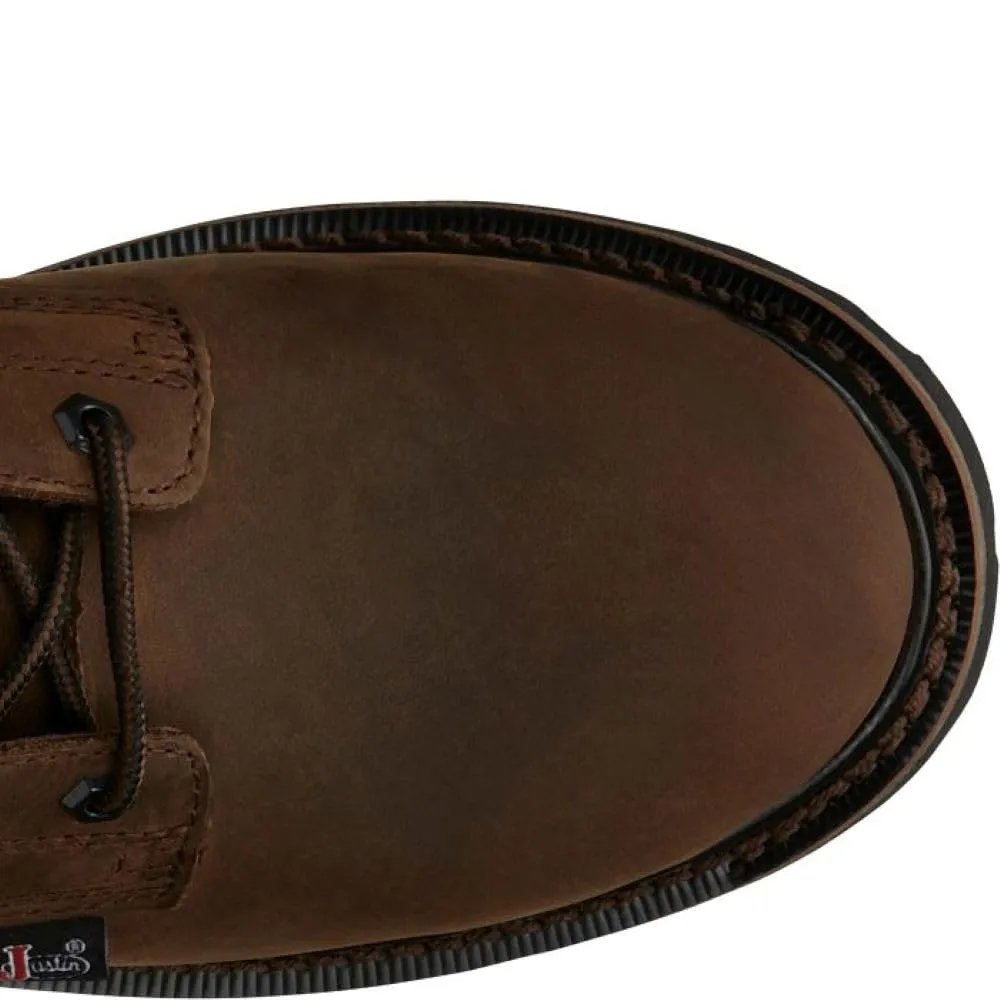 Justin Men's Drywall 8" Waterproof Work Boot, Aged Brown - 10 D