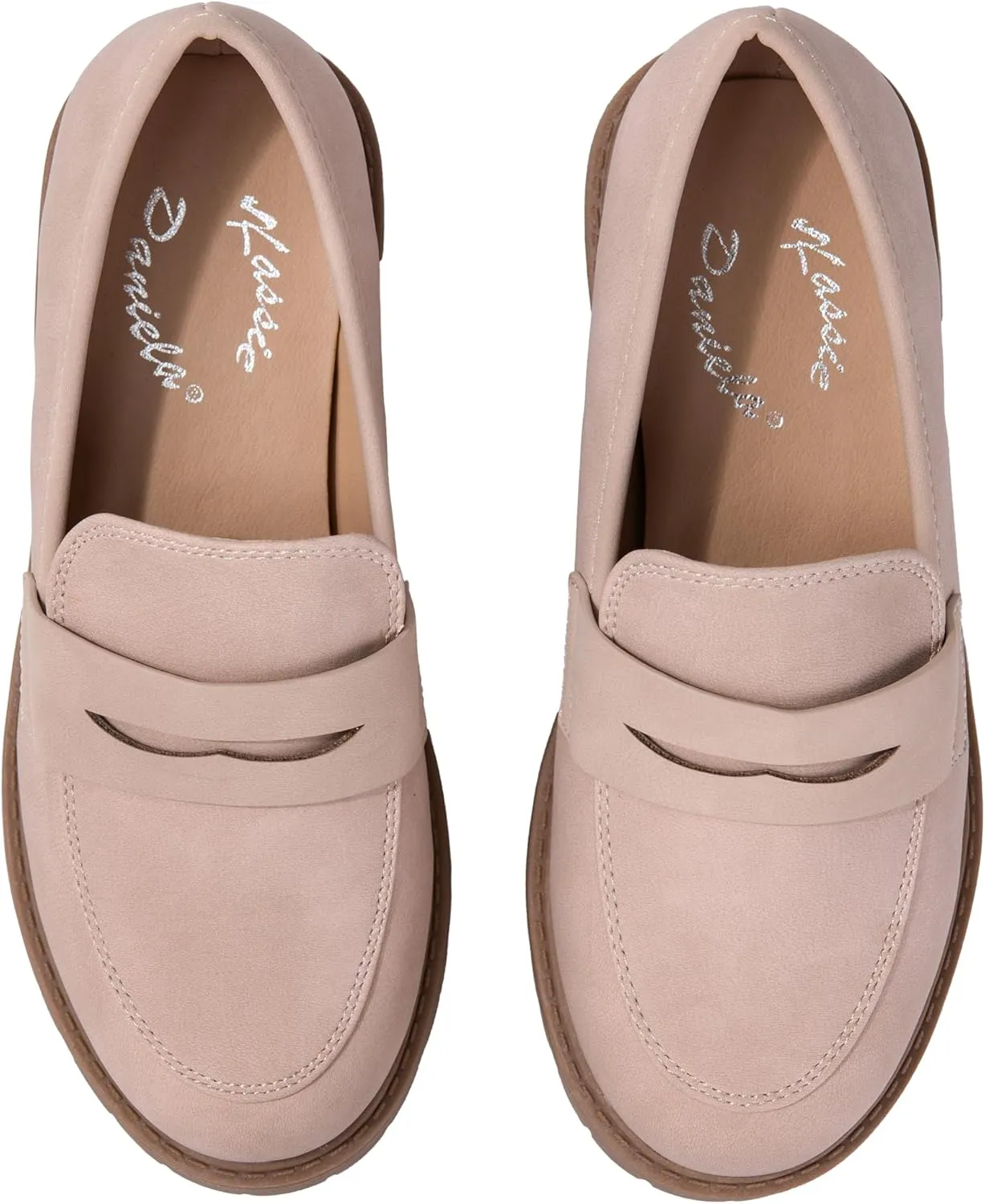 Kids Loafers Slip On Round Toe Uniform Dress Church School Casual Girls Shoes Krystal-2
