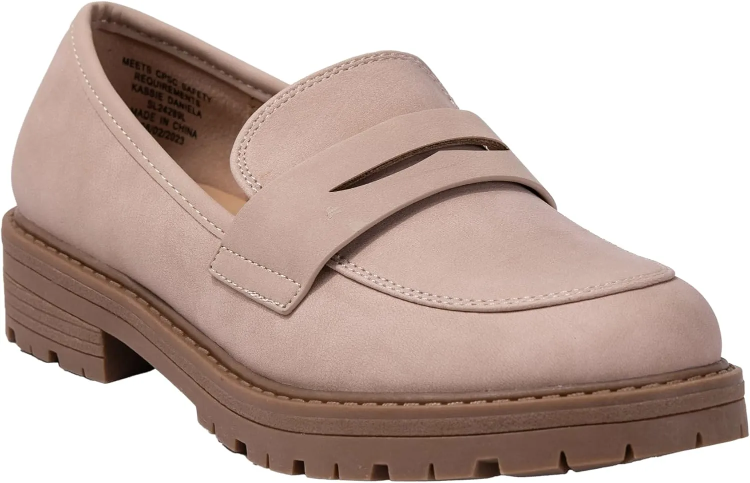 Kids Loafers Slip On Round Toe Uniform Dress Church School Casual Girls Shoes Krystal-2