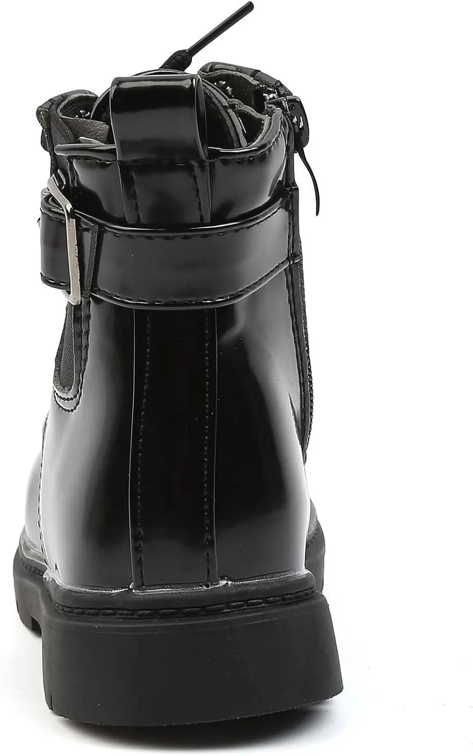 Komfyea Toddler Kids Boots Side Zipper Combat Short Ankle Boots for Boy's Girl's