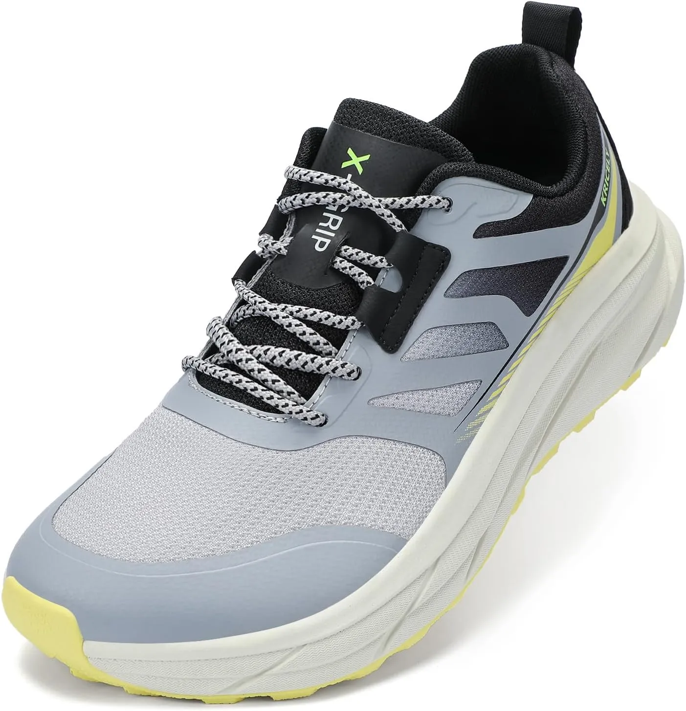 Kricely Men's Trail Running Shoes Wide Toe Box Shoes for Men Walking Sneakers
