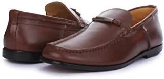 LIBERTYZENO Mens Genuine Leather Adults Tassel Loafer Slip On Dress Shoes for Prom Graduation