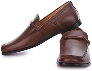 LIBERTYZENO Mens Genuine Leather Adults Tassel Loafer Slip On Dress Shoes for Prom Graduation
