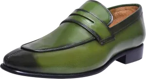 LIBERTYZENO Mens Penny Genuine Leather Adults Loafers Slip On Shoes for Prom Graduation