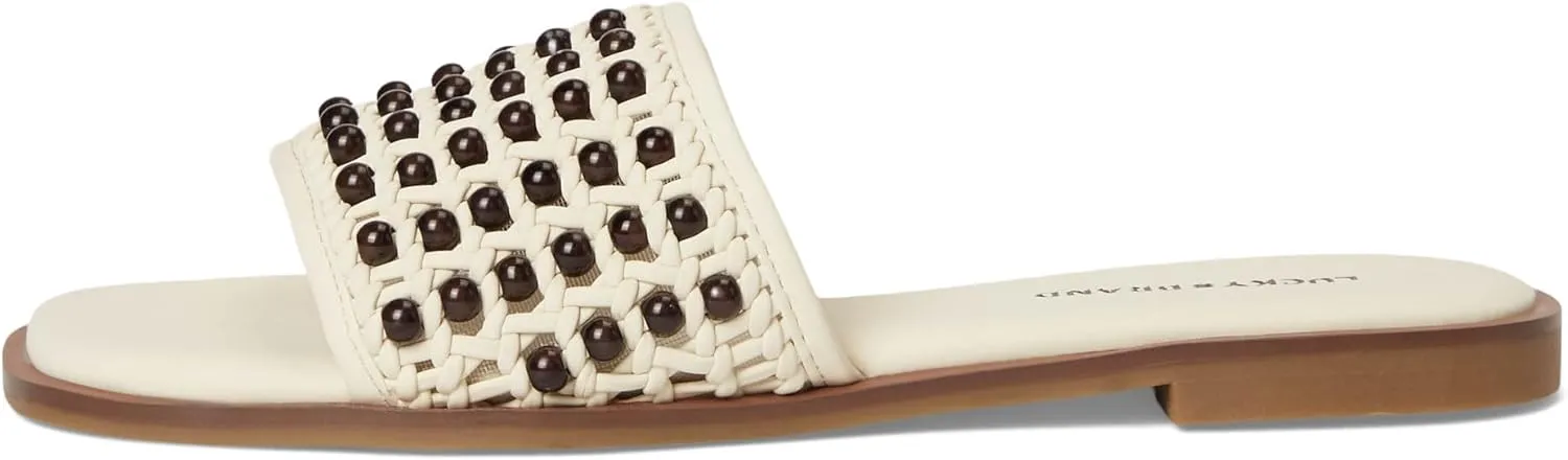 Lucky Brand Women's Gidya Beaded Flat Sandals