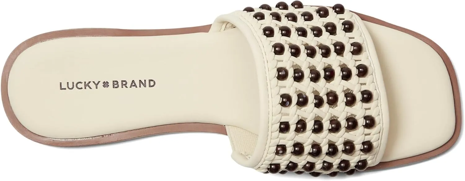 Lucky Brand Women's Gidya Beaded Flat Sandals