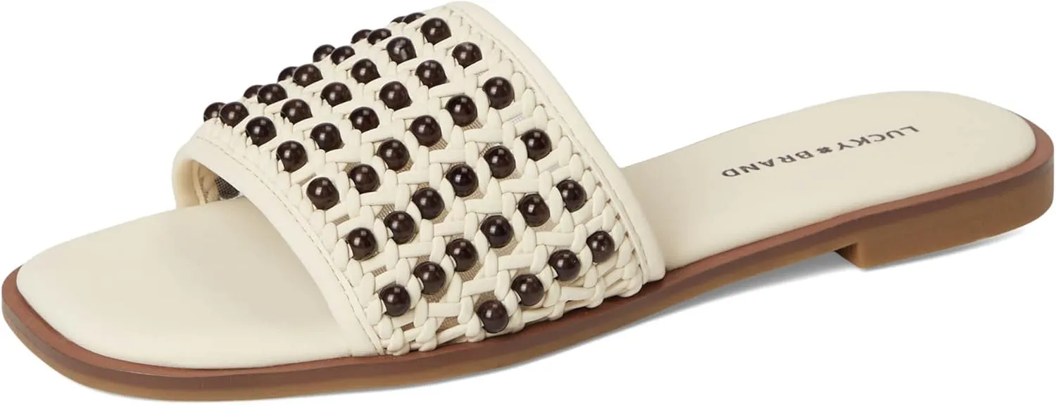 Lucky Brand Women's Gidya Beaded Flat Sandals