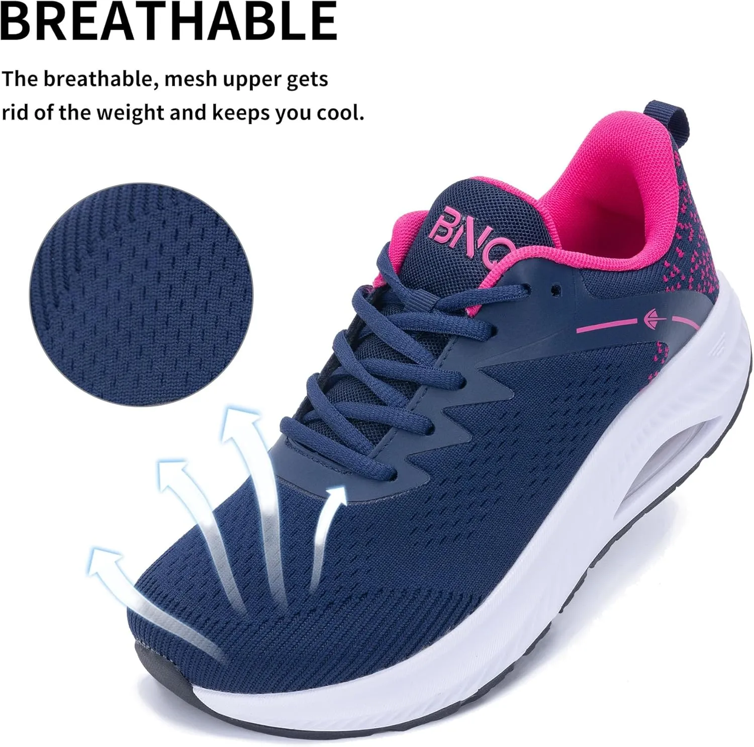 MAFEKE Women's Wide Toe Box Walking Shoes for Plantar Fasciitis, Arch Support Orthotic Wide Width Athletic Air Tennis Running Sneakers for Woman US Size 6-11