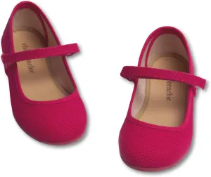 Mary Jane Flats with Hook and Loop Straps – Girls' Shoes for School, Weddings and Casual Wear (Canvas)