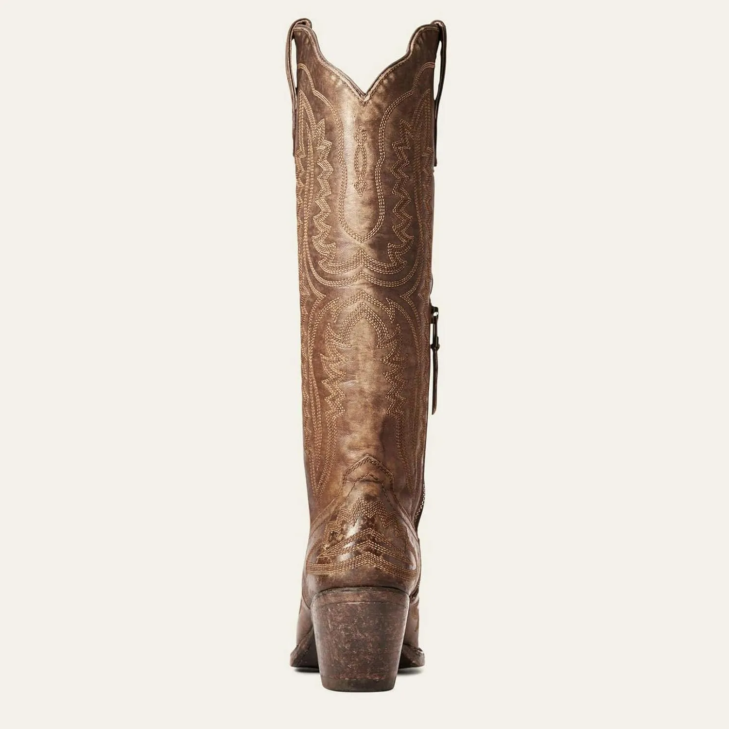 Meefit Cowboy Boots for Women Knee High Cowgirl Boots Pointed Toe Chunky Heel Western Retro Country Boots,Vintage Tall Boots