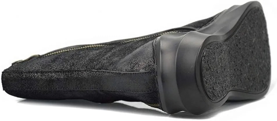 Men Ankle Boots Mens Zip High Top Mid Calf Boots Office For Show Genuine Leather The First Layer Of Cowhide Pure Leather