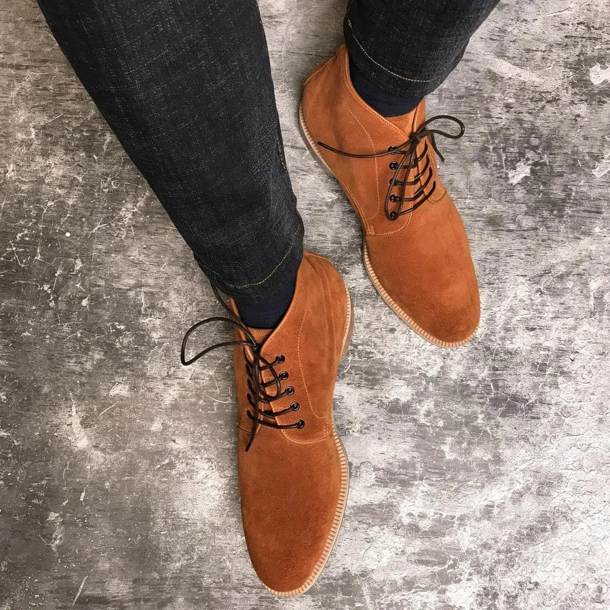 Men Ankle Boots Office Show Holiday Business Party For Club The First Layer Of Cowhide