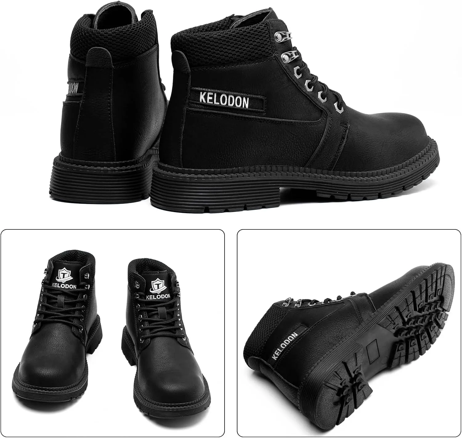 Men's 6-Inch Leather Winter Safety Boots - Waterproof Steel Toe, Indestructible, Warm Construction