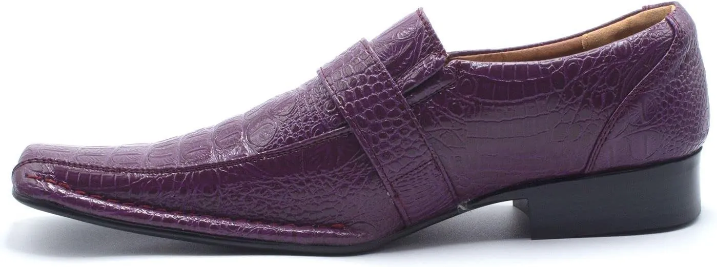 Men's 99344 Classic Square Toe Slip On Loafers Casual Dress Shoes