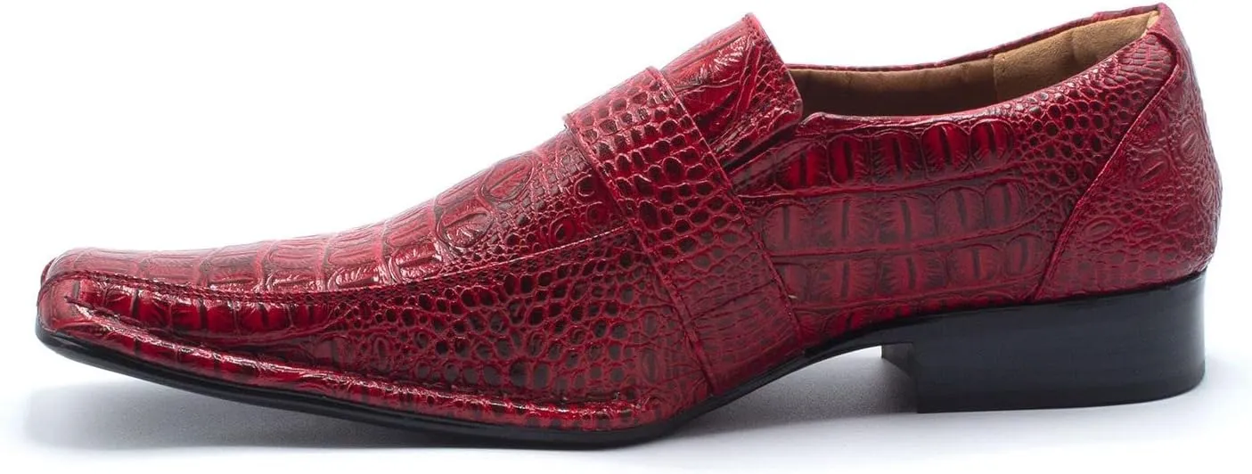 Men's 99344 Classic Square Toe Slip On Loafers Casual Dress Shoes