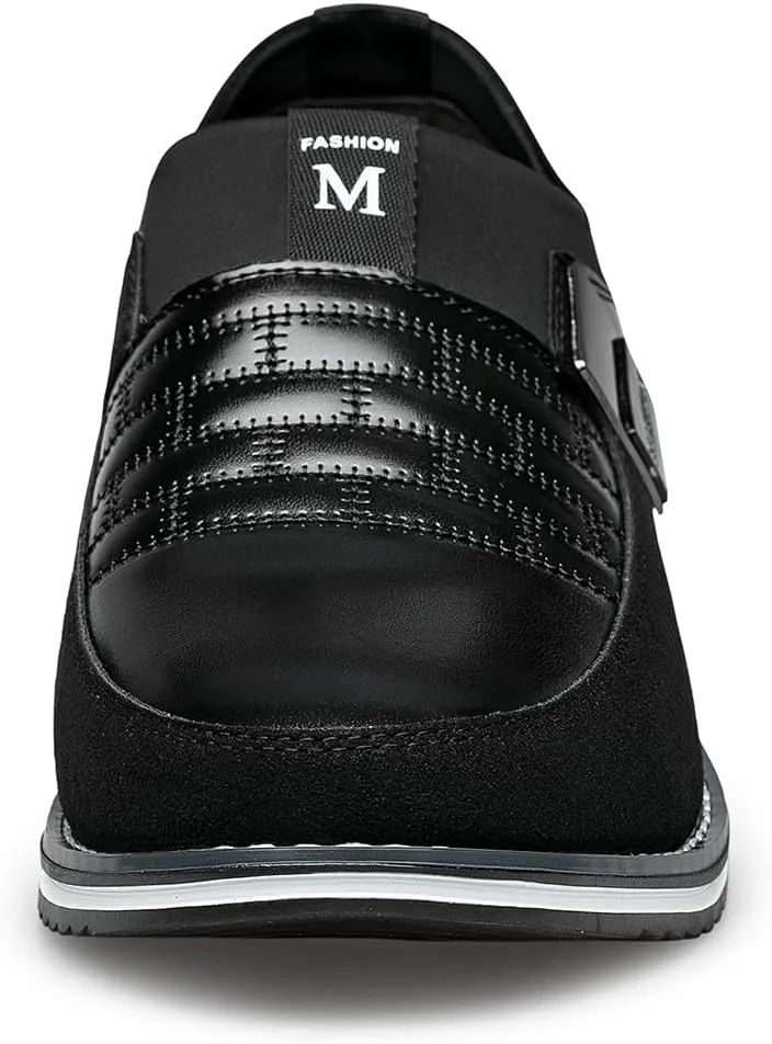 Men's Dress Shoes Wide Width, Comfort Dress Sneakers Men Fashion Business Casual Oxford Shoes Soft Loafers Derby Shoe for Office Working Driving Walking