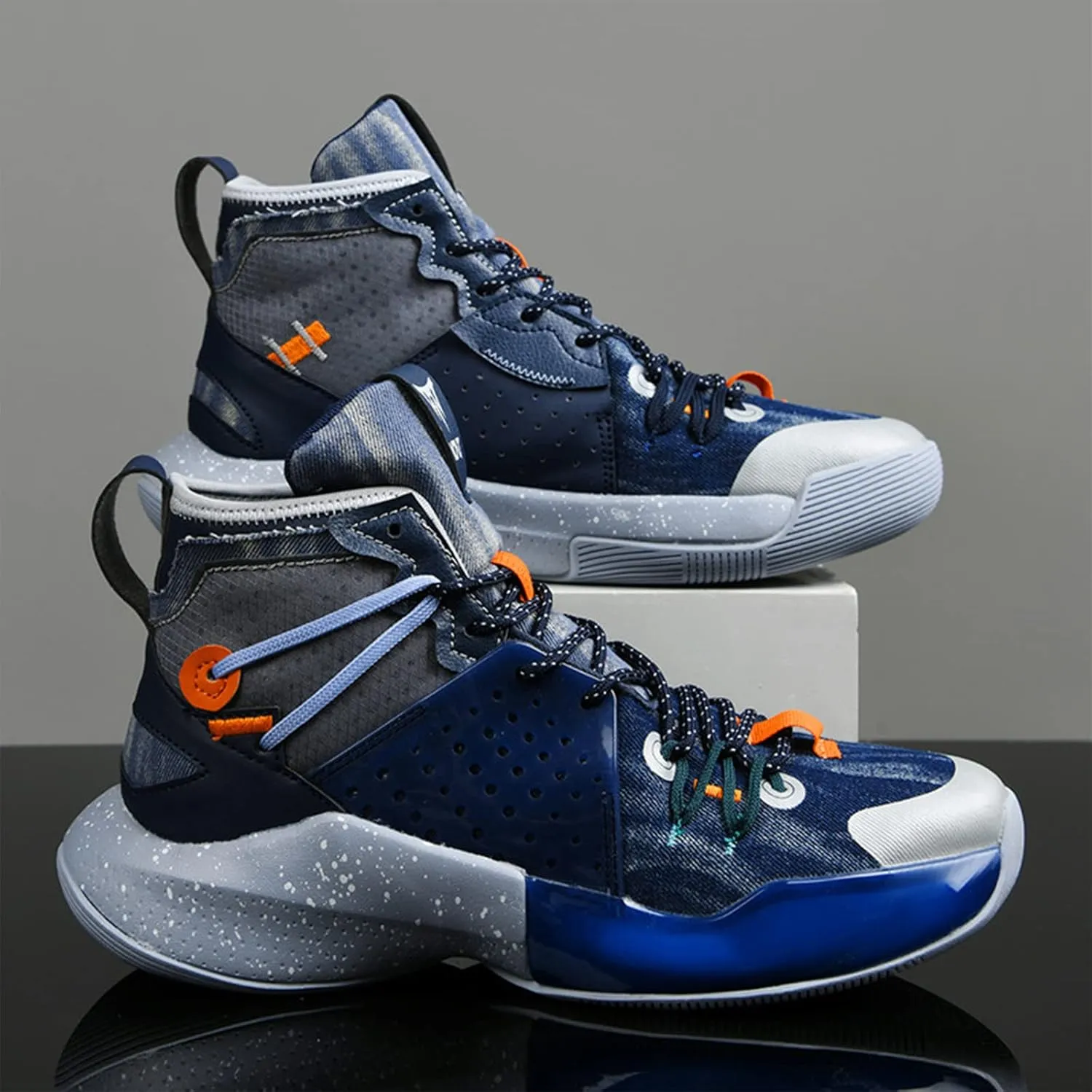 Men's High Top Basketball Shoes Fashion Running Sneakers Non Slip Training Athletic Shoes