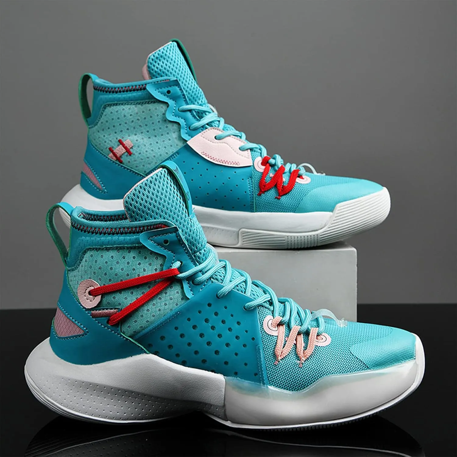 Men's High Top Basketball Shoes Fashion Running Sneakers Non Slip Training Athletic Shoes