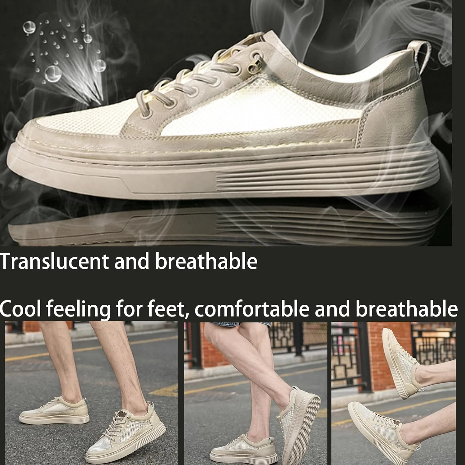 Men's Invisible Height Increasing Elevator Shoes 2.5 Inches Taller Height Casual Sneakers Comforts Leather Skeleton Shoes Lace Up Leather Oxford Dress Shoes
