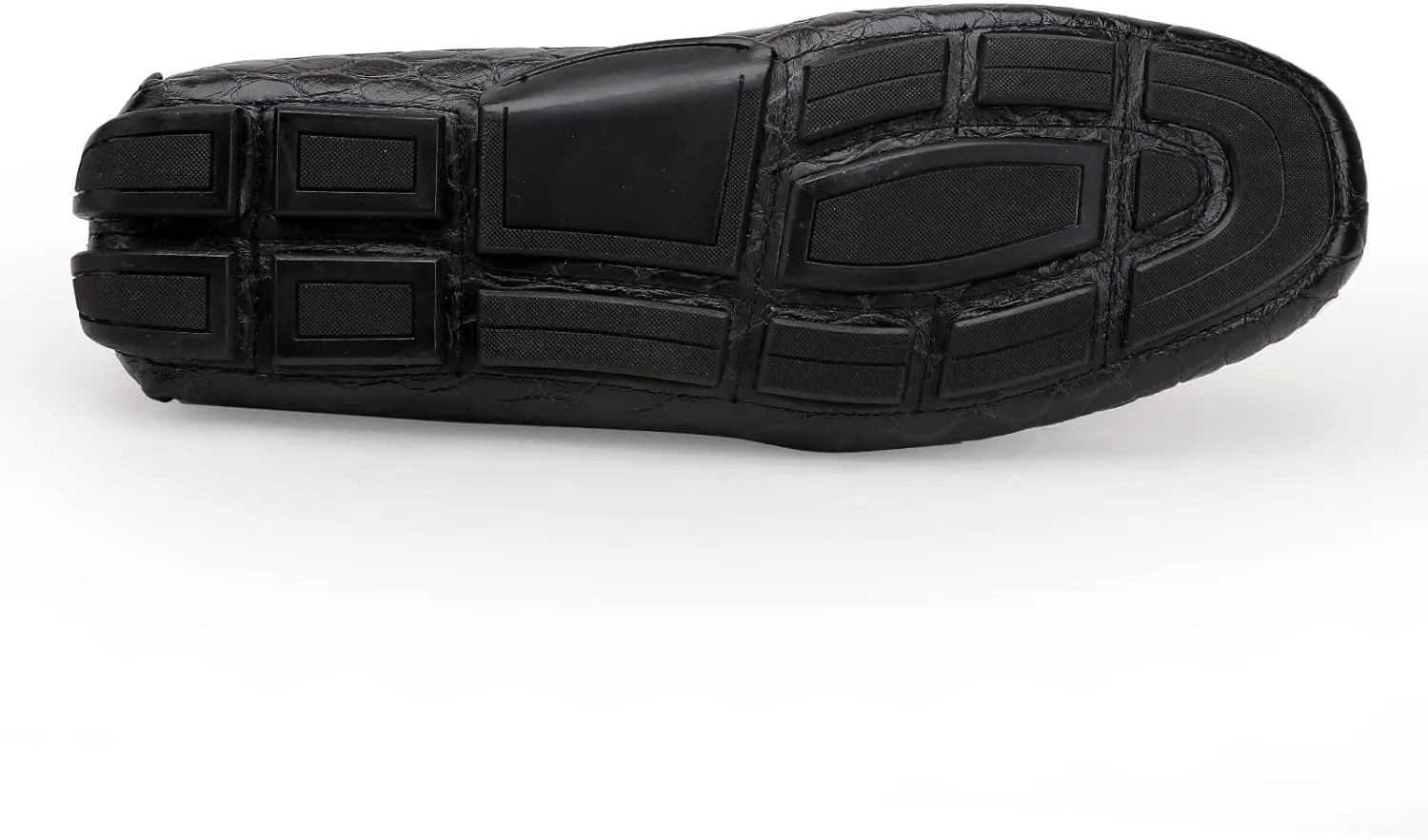 Men's Leather Driving Moccasin, Crocodile Printed Slip on Dress Shoes with Buckle Party Wedding Shoes Slip-on Loafers for Mens