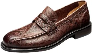 Men's Leather Hand-Sewn Flats Loafers Men's Monk Comfy Walking Slipers Shoes for Formal Business