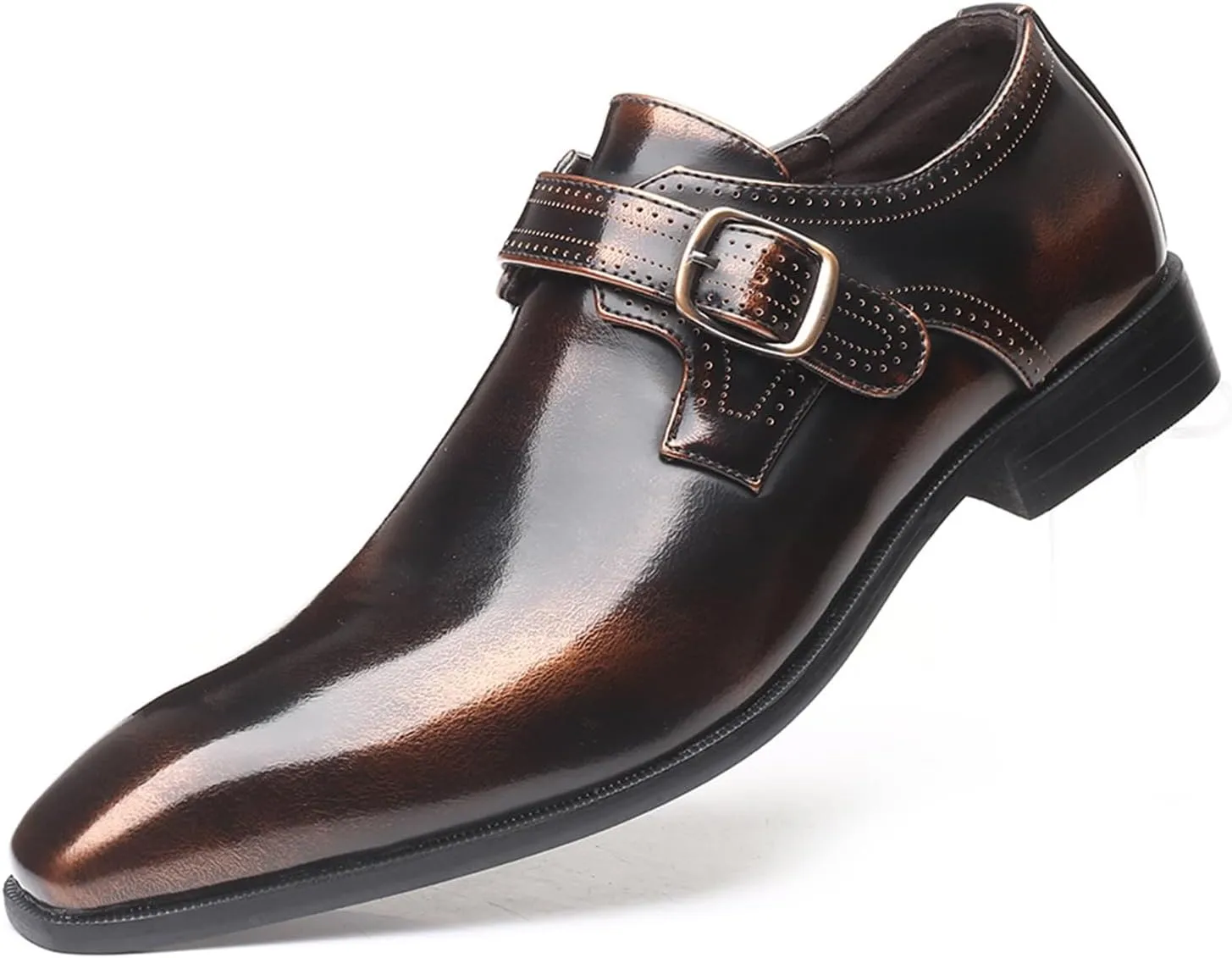 Men's Leather Lace Up Oxford Shoes Classic Round Toe Soft Bottom Slip-On Business Work Loafers Fashion Breathable Prom Business Wedding Dress Shoes