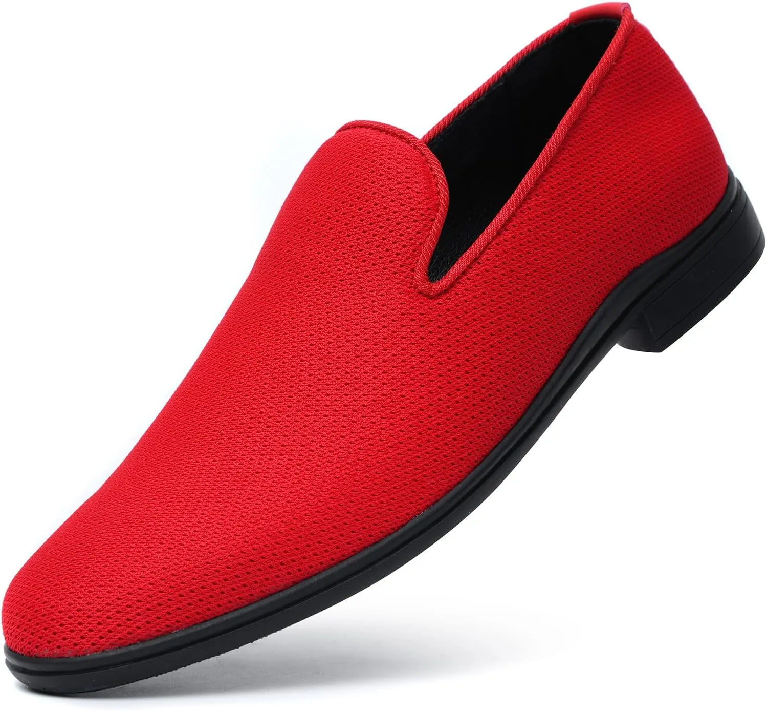 Mens Loafers Slip-on Dress Shoes Mesh Casual Oxford Shoes Classic Business Tuxedo Shoes Fashion Lightweight and Breathable
